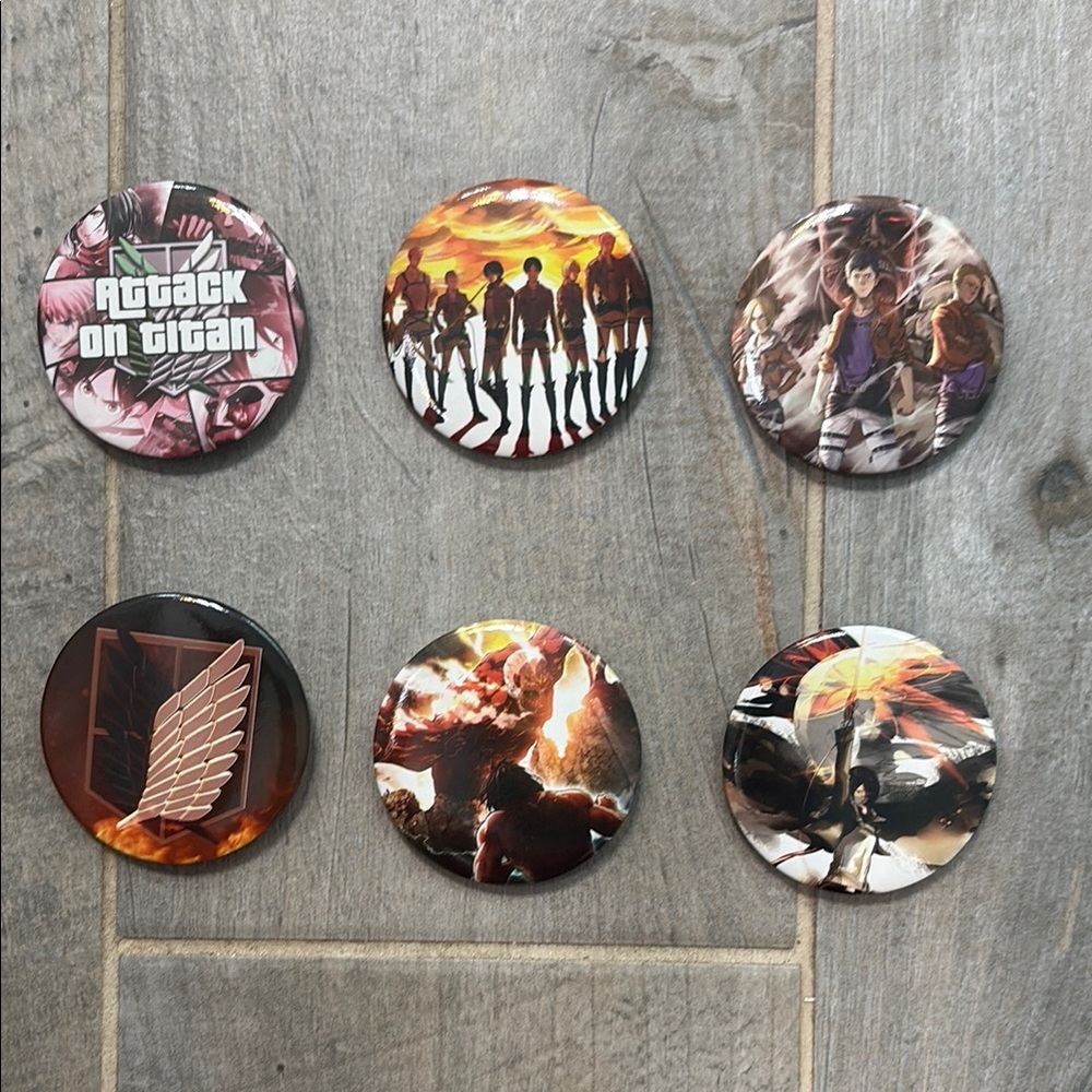 Attack on Titan Button Set